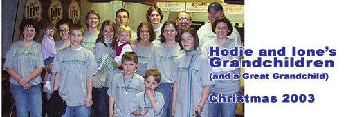 Hodies and Iones Grandchildren - Grandgeorge Christmas 2003 - Okoboji, Iowa